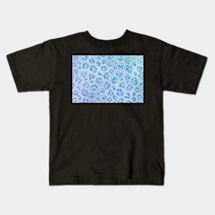 Blue shinny glitter Kids T-Shirt
